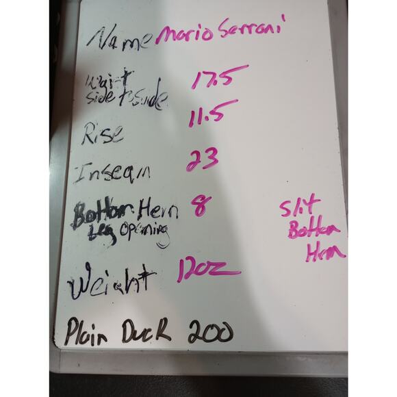 Mario Serrani Pants Womens XL Blue White Striped Cropped Stretch Rayon Slit Hem - Picture 8 of 8